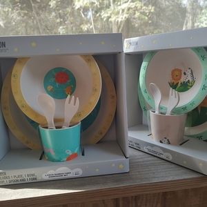 2- 5pc  baby/ toddler Dinnerware sets NWT